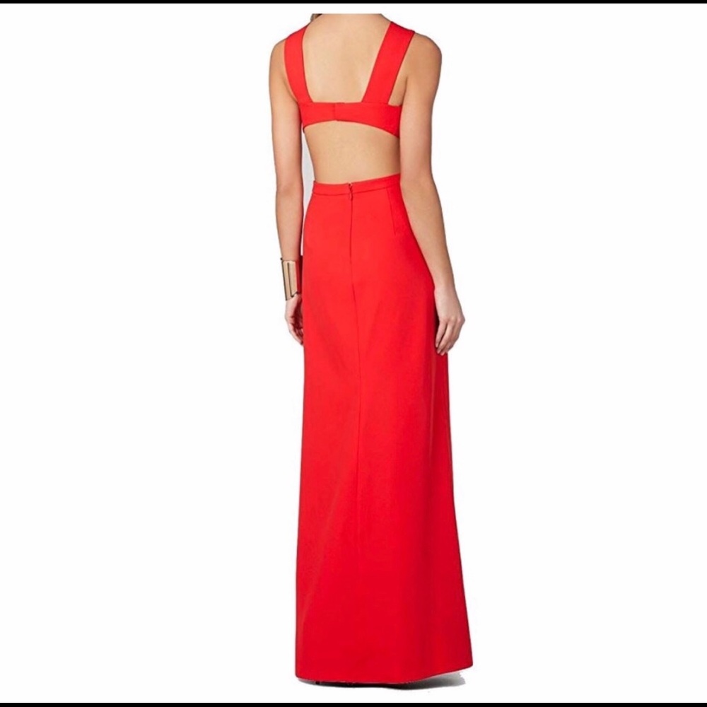 BCBG RED PROM/LONG DRESS - Picture 4 of 7